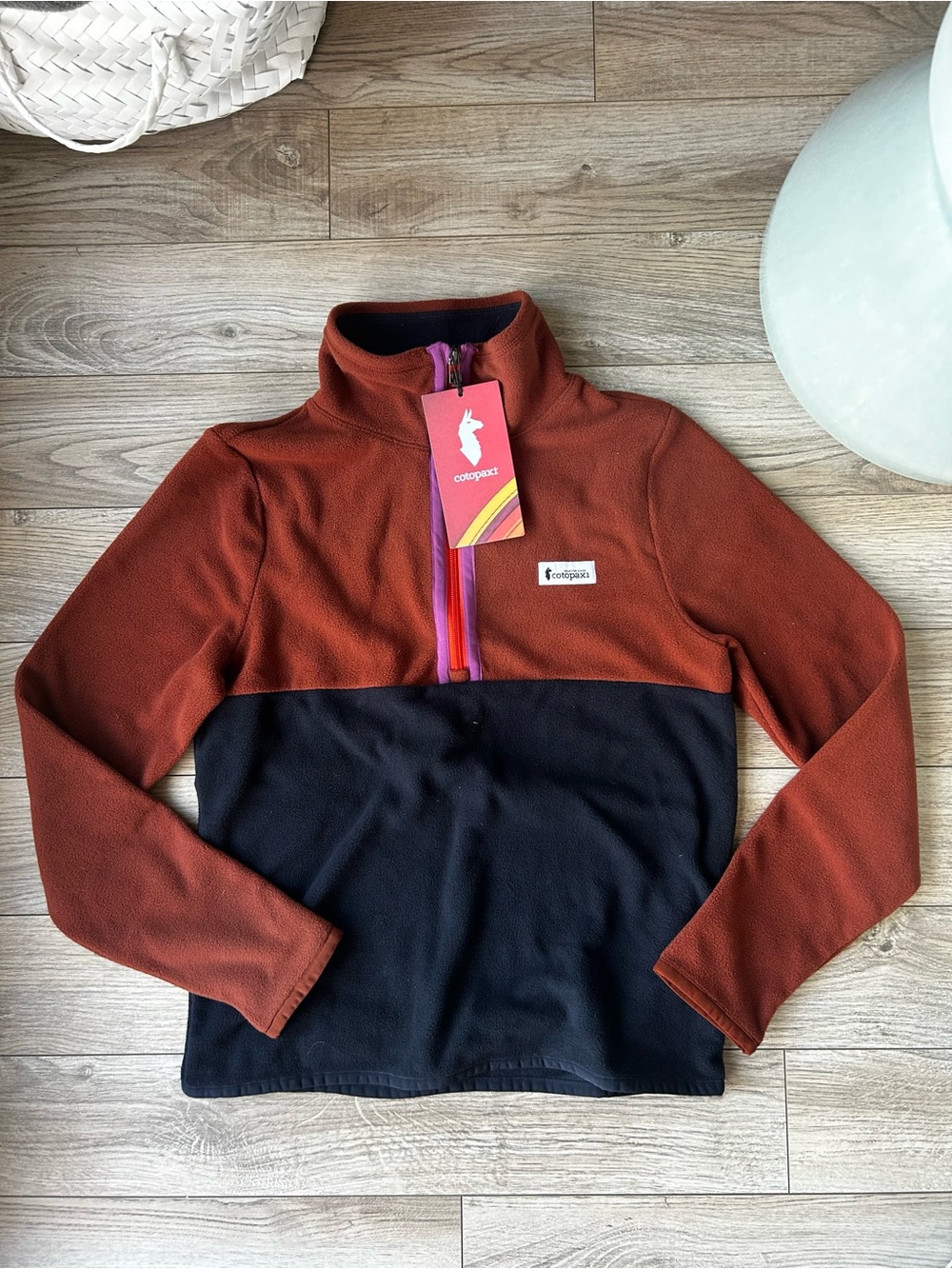 cotopaxi Two-Tone Half-Zip Fleece Pullover Rust & Black
